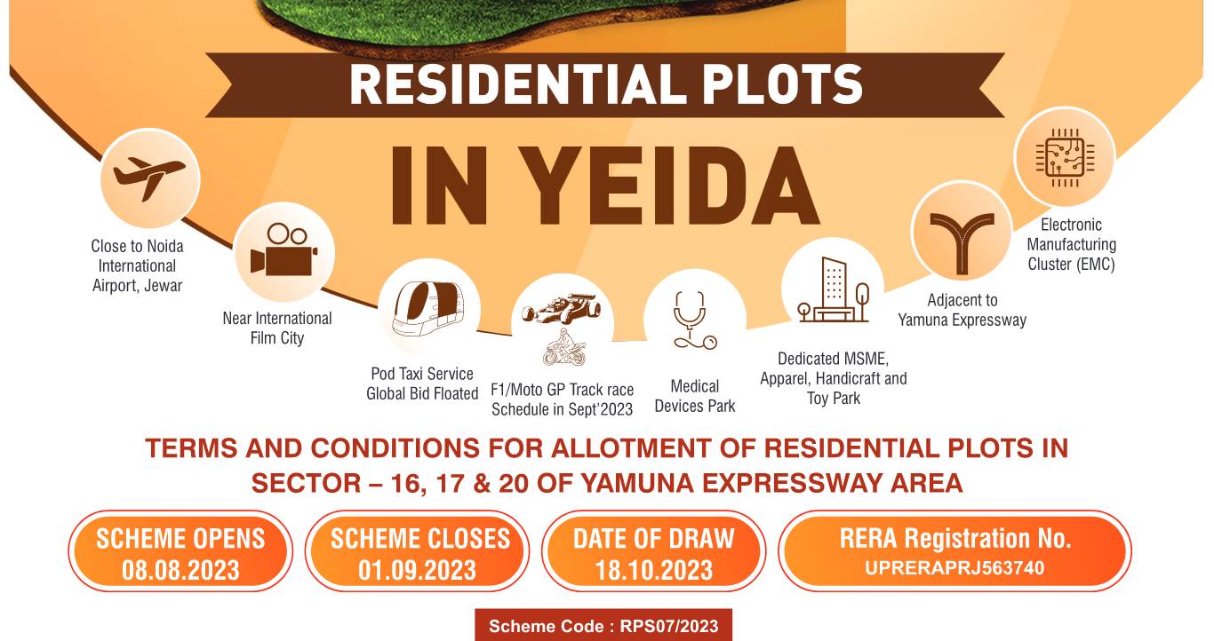 YEIDA Residential Scheme 1,184 Residential Plots